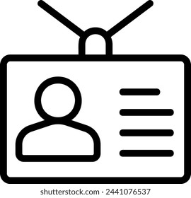 id card line icon illustration vector