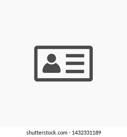 ID card line icon , Lorem ipsum Flat design