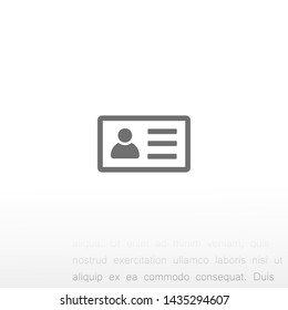 ID card line icon , Lorem ipsum Flat design