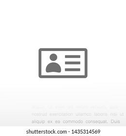 ID card line icon , Lorem ipsum Flat design