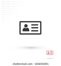 ID card line icon , Lorem ipsum Flat design