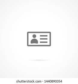 ID card line icon , Lorem ipsum Flat design