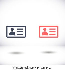 ID card line icon , Lorem ipsum Flat design