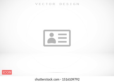 ID card line icon , Lorem ipsum Flat designID card line icon in flat style.ID card line icon Identity badge vector illustration on white isolated background.