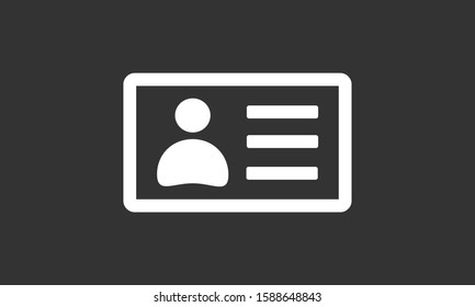ID card line icon , Lorem ipsum Flat designID card line icon in flat style.ID card line icon Identity badge vector illustration on white isolated background.