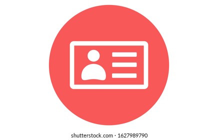 ID card line icon , Lorem ipsum Flat designID card line icon in flat style.ID card line icon Identity badge vector illustration on white isolated background.