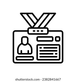 id card line icon. vector icon for your website, mobile, presentation, and logo design.