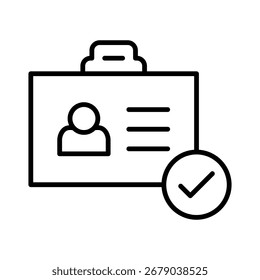 Id Card line icon vector collection
