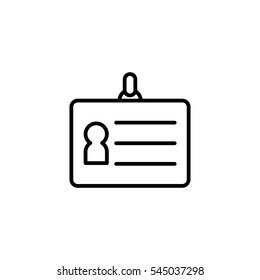 Id card line icon vector