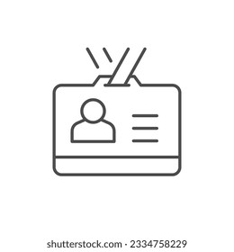 ID card line outline icon