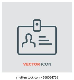 id card line vector icon