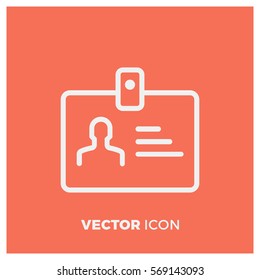 id card line vector icon