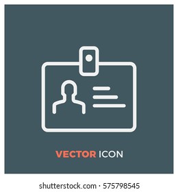 id card line vector icon