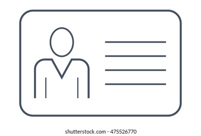 ID card member identity vector icon