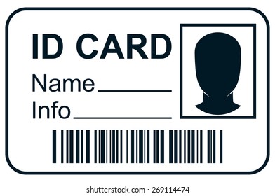 ID card member pass. Plastic ID card. ID member card