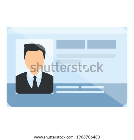 Id card membership icon. Cartoon of id card membership vector icon for web design isolated on white background