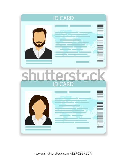 ID card.  Card for men\
and for women.