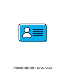 id card or name tag or identification card business, blank design illustration, isolated 