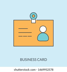 Id card outline icon. linear style sign for mobile concept and web design. 