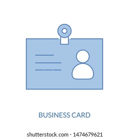 Id card outline icon. linear style sign for mobile concept and web design. 