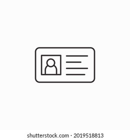 Id card outline icon. linear style sign for mobile concept and web design. Identification card simple line vector icon. Symbol, logo illustration. Pixel perfect vector graphics