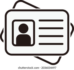 Id card outline icon. linear style sign for mobile concept and web design. Identification card simple line vector icon. Symbol, logo illustration. Pixel perfect vector graphics