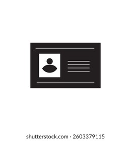 Id card outline icon. linear style sign for mobile concept and web design. Identification card simple line vector icon. Symbol, logo illustration. Pixel perfect vector graphics