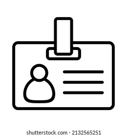 id card outline style icon