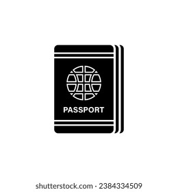 icono del vector del pasaporte de la tarjeta de identificación en fondo blanco.
