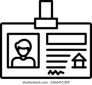 Id Card Pixel Perfect Detail Icon