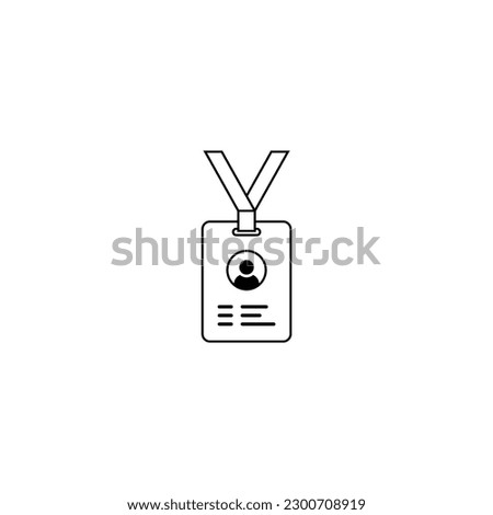 Id card or press card icon vector graphics