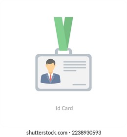 Concepto de icono de prueba y tarjeta de identificación