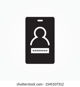 id card security sign icon design vector illustration