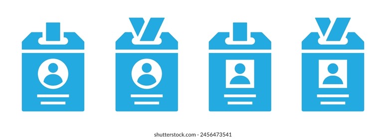 ID-Kartenset-Symbol, Vektorillustration