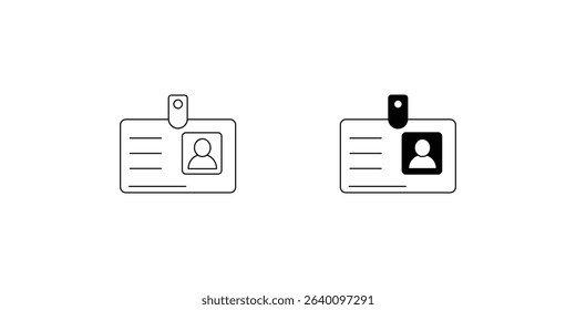 id card set icon with white background vector stock illustration