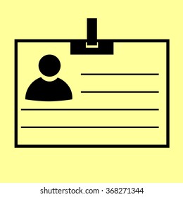 Id card sign. Flat style icon vector illustration.