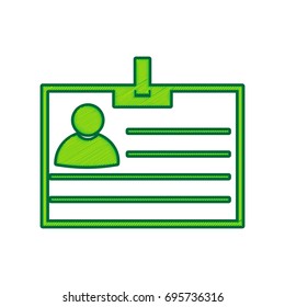 Id card sign. Vector. Lemon scribble icon on white background. Isolated