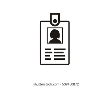 id card simple icon, female version