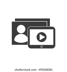 id card with social media icon vector illustration design