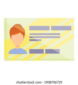 Id card state icon. Cartoon of id card state vector icon for web design isolated on white background