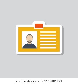 id card sticker icon
