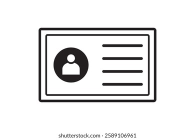 Id card symbol icon vector.