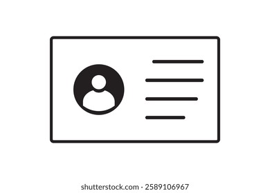 Id card symbol icon vector.