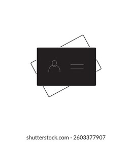 Id card symbol icon vector
