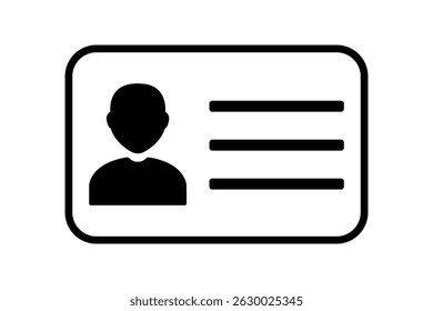 ID card symbol icon vector illustration. Identity vector icons collection. Identification card icon on white background. 