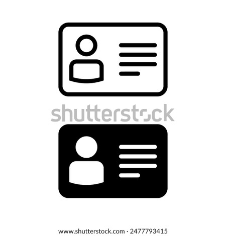 Id card symbol icon vector 