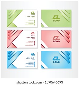 ID card template with 3 color variants