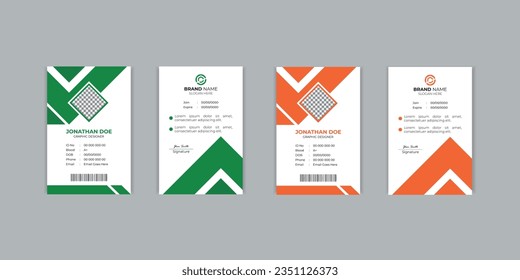 ID Card Template Bundle Color | Employee Id card for your company.	