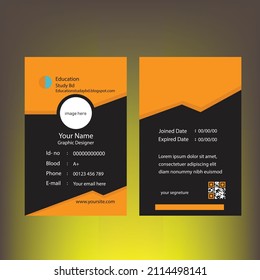 id card template design in illustration 