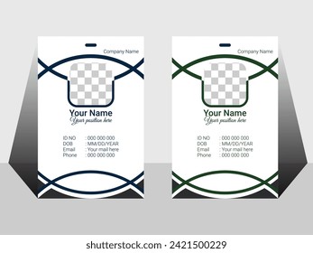 Diseño de plantilla de tarjeta de identificación | Tarjeta de identificación de Office | Tarjeta de identificación de estudiante | Tarjeta de identificación de empleado para su empresa